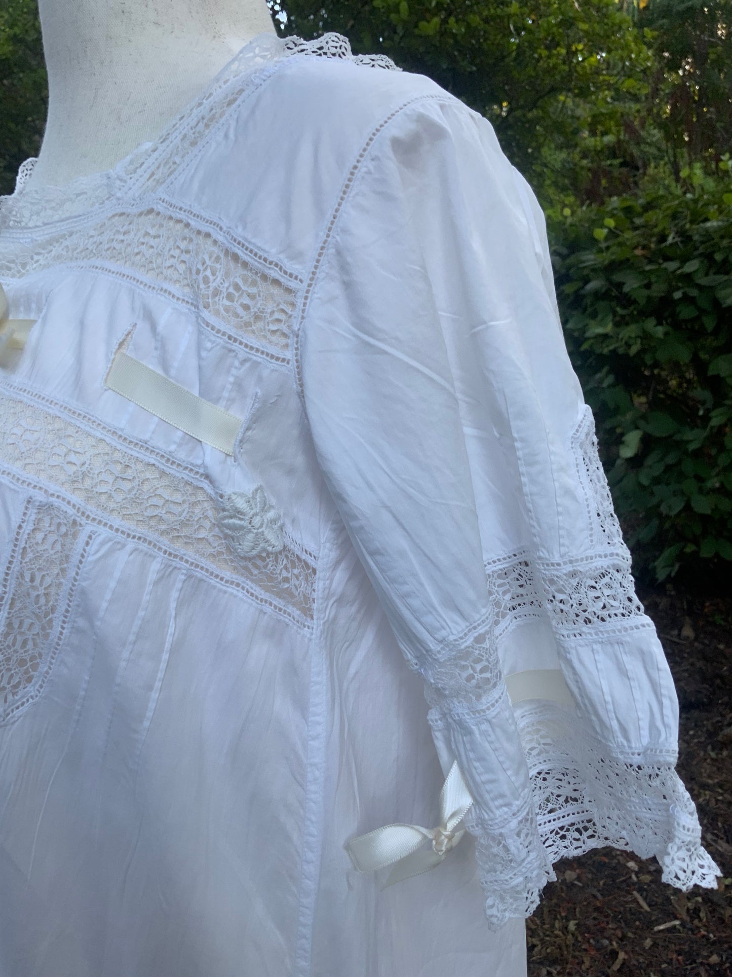 Edwardian Nightgown. - M A initials - ED55