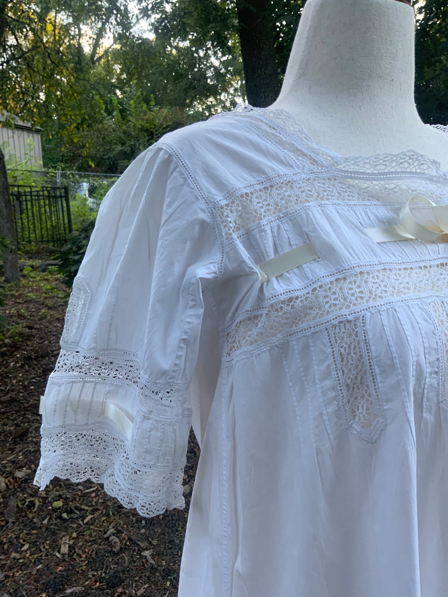 Edwardian Nightgown. - M A initials - ED55