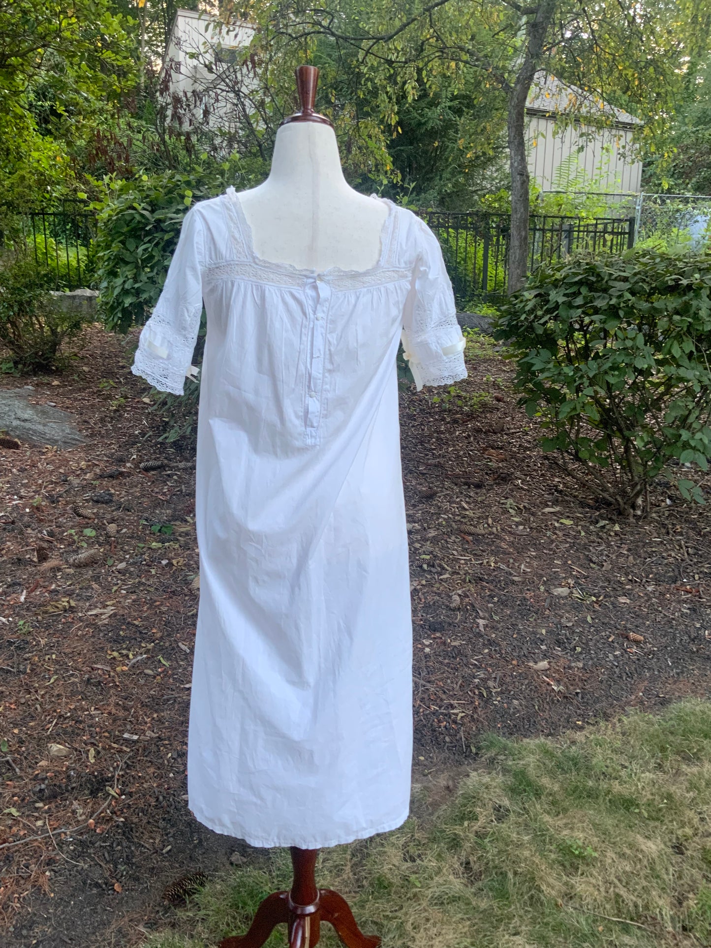 Edwardian Nightgown. - M A initials - ED55