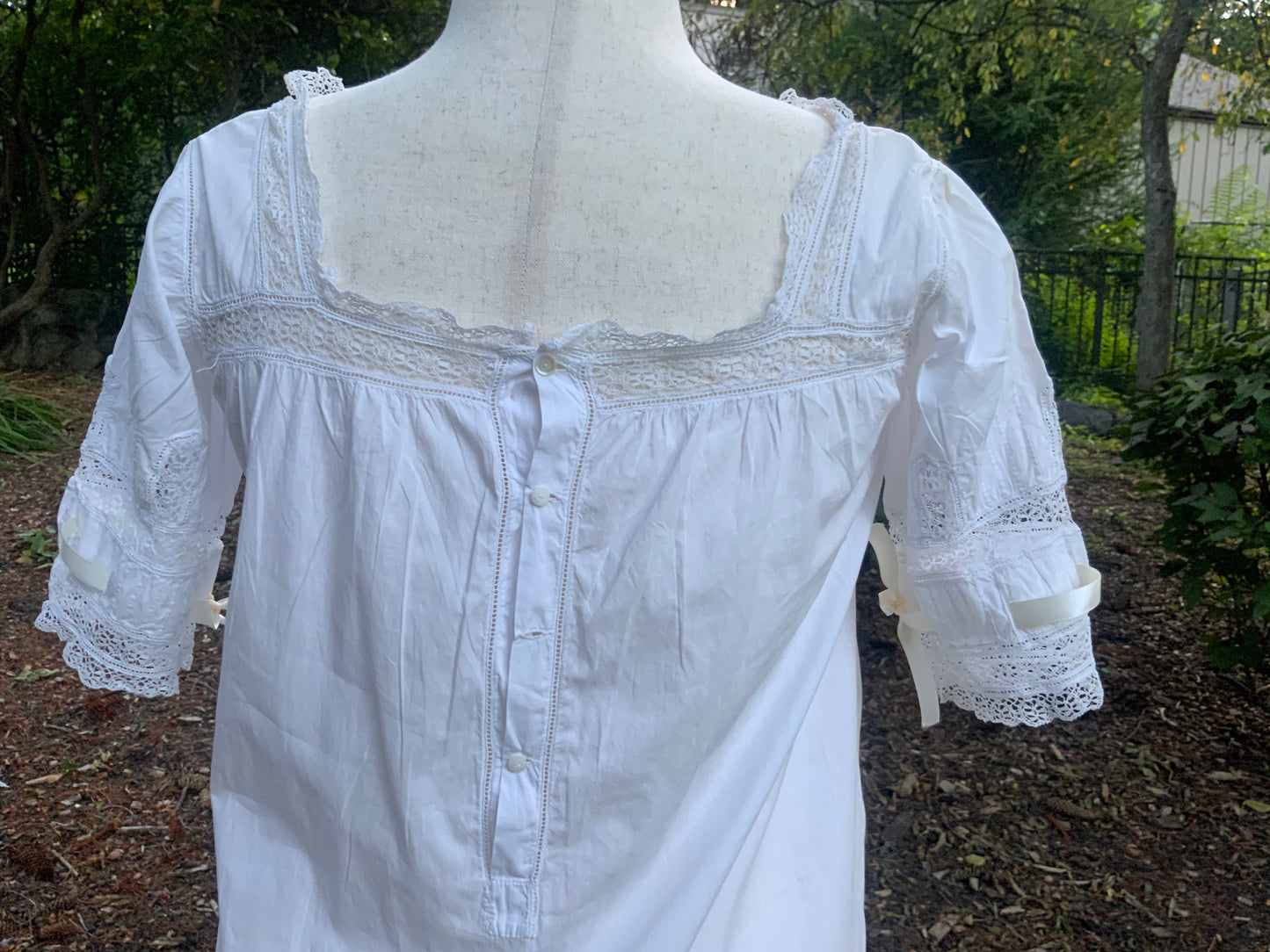 Edwardian Nightgown. - M A initials - ED55
