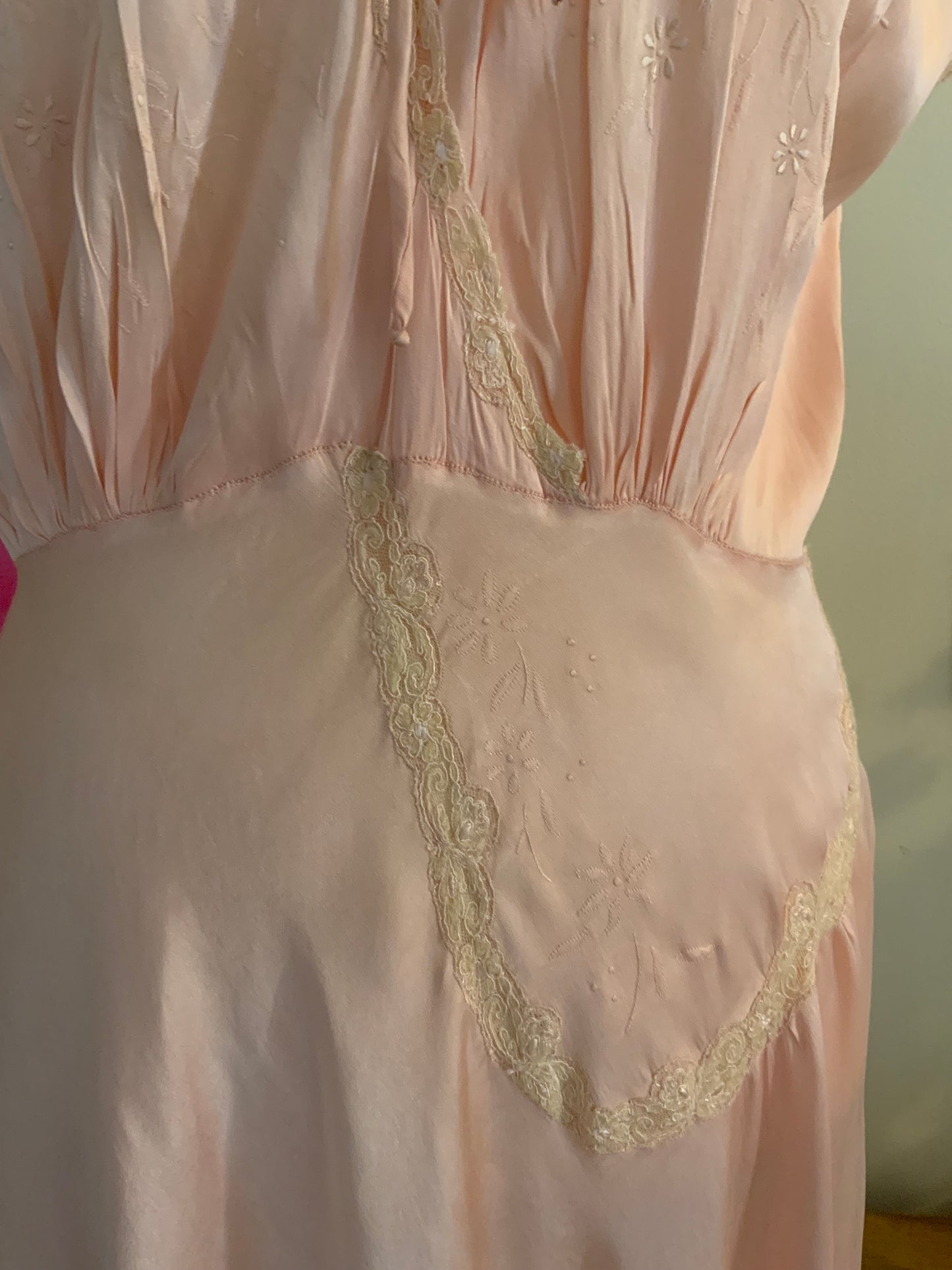 Silk Nightgown / Dress - 40s