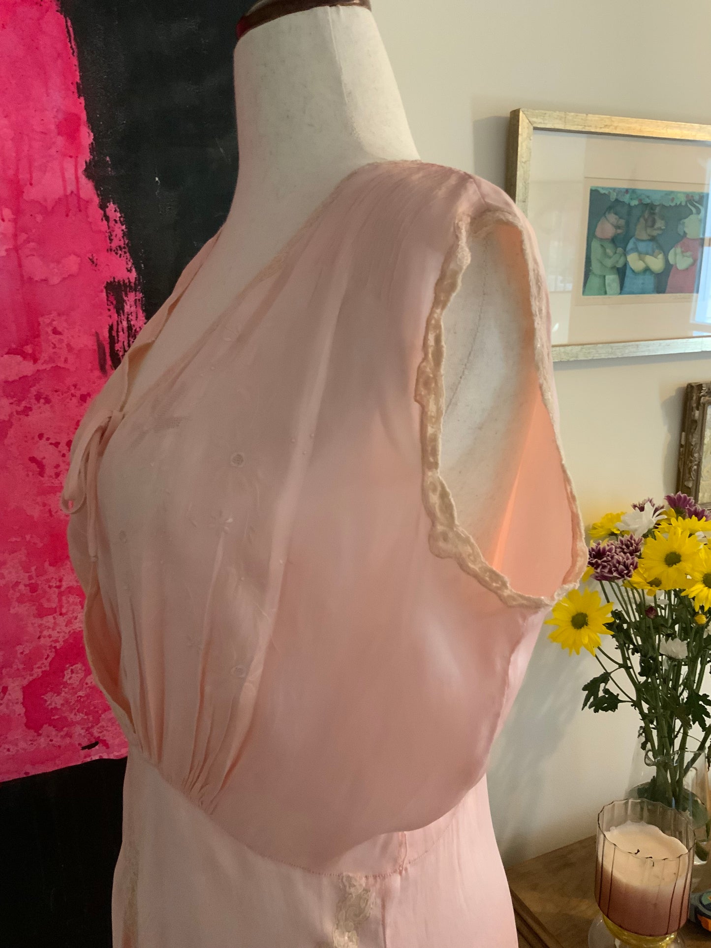 Silk Nightgown / Dress - 40s