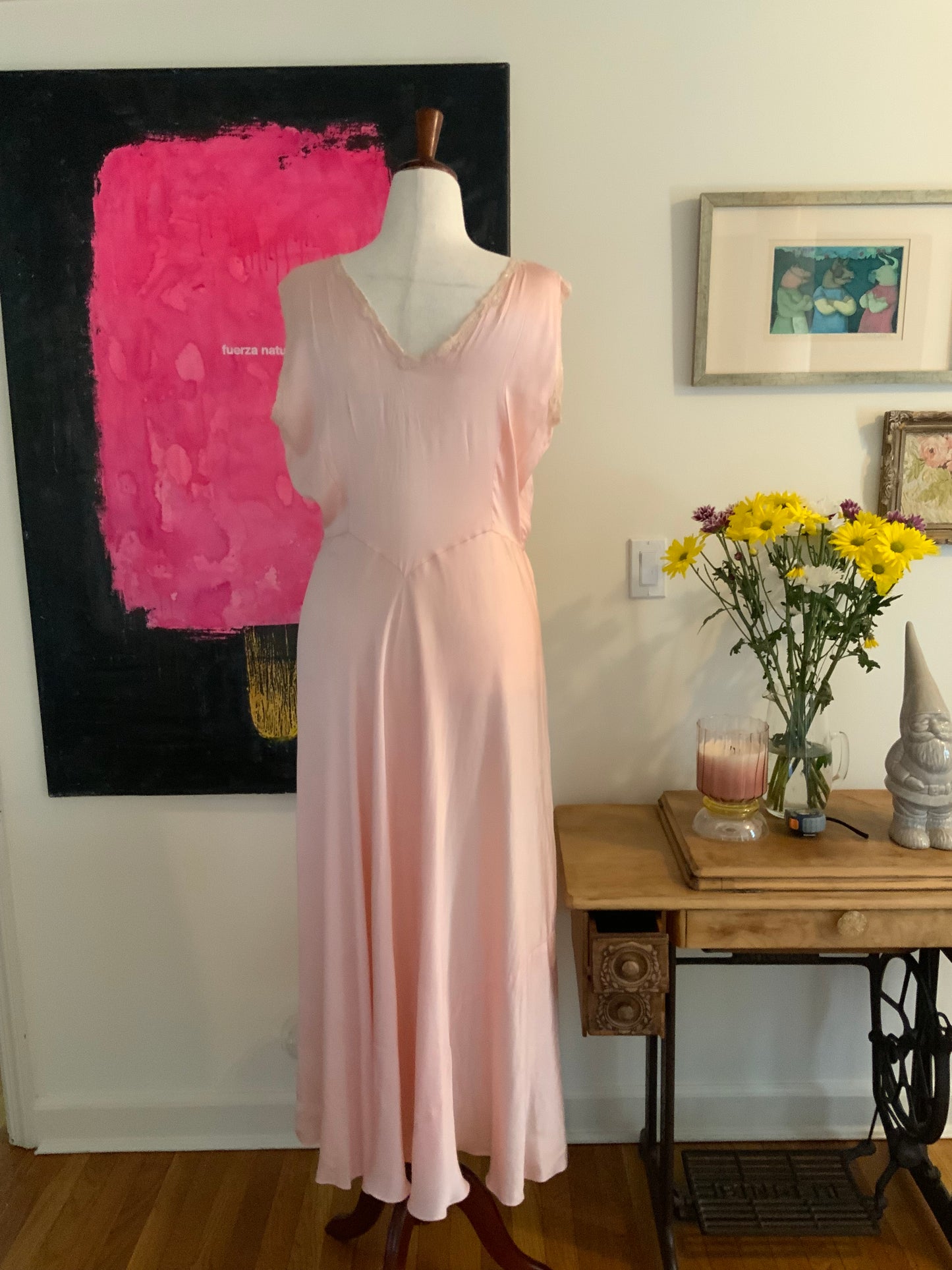 Silk Nightgown / Dress - 40s