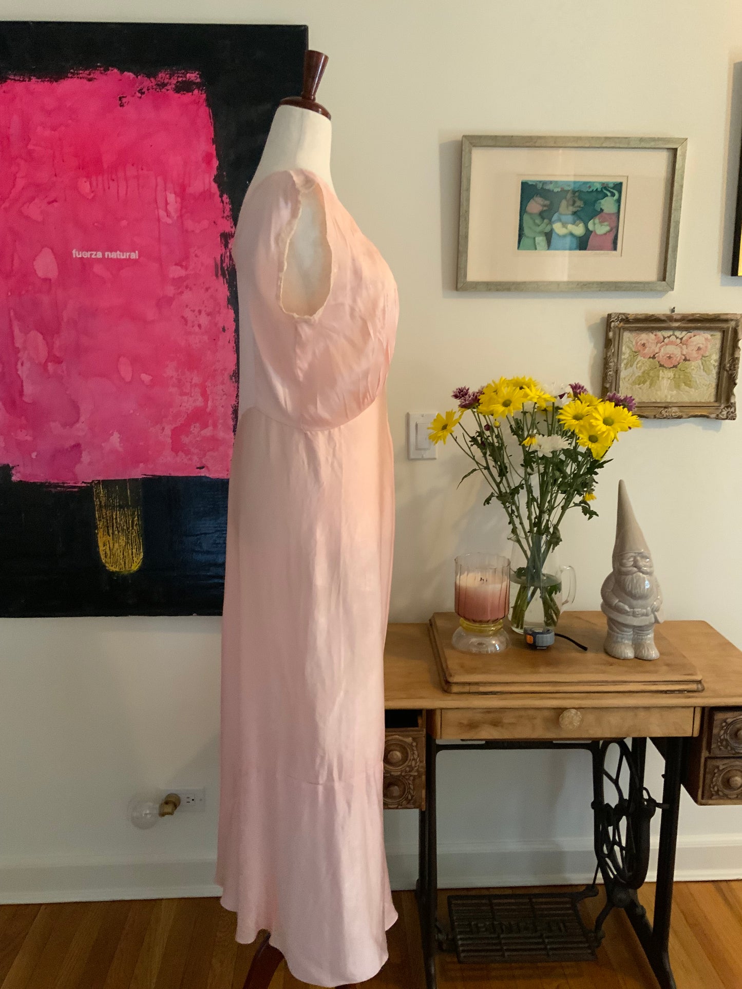 Silk Nightgown / Dress - 40s