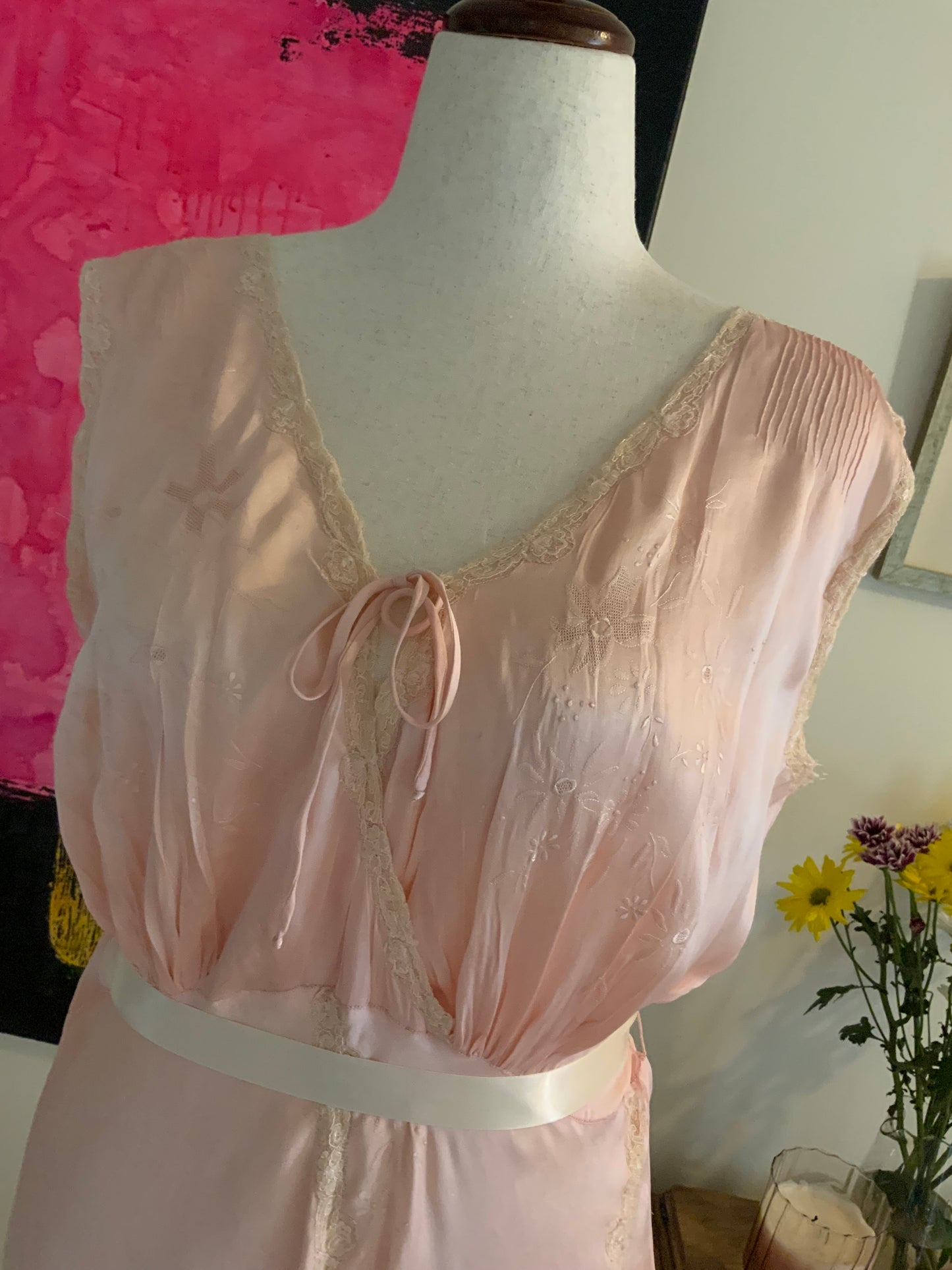 Silk Nightgown / Dress - 40s