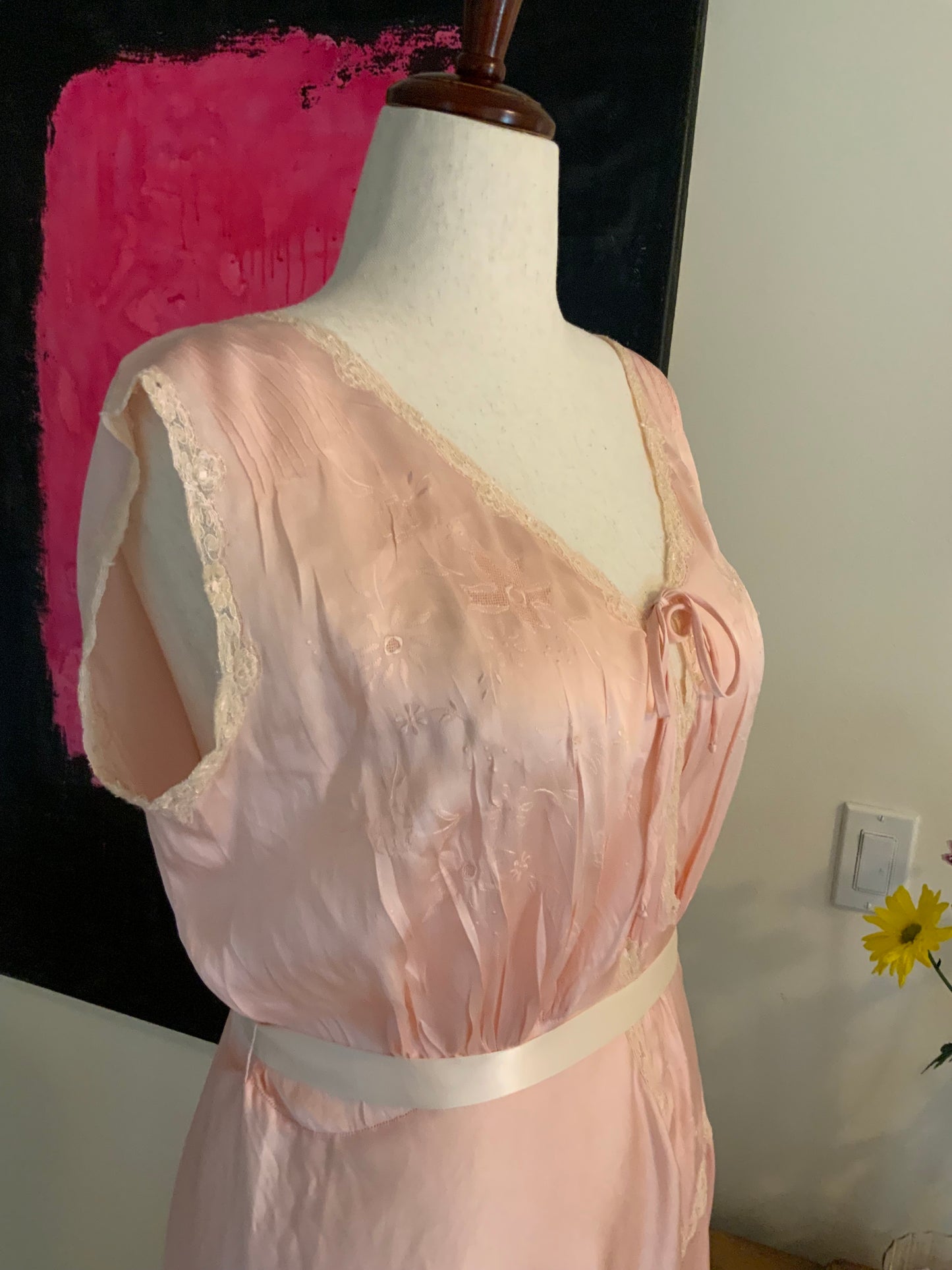 Silk Nightgown / Dress - 40s