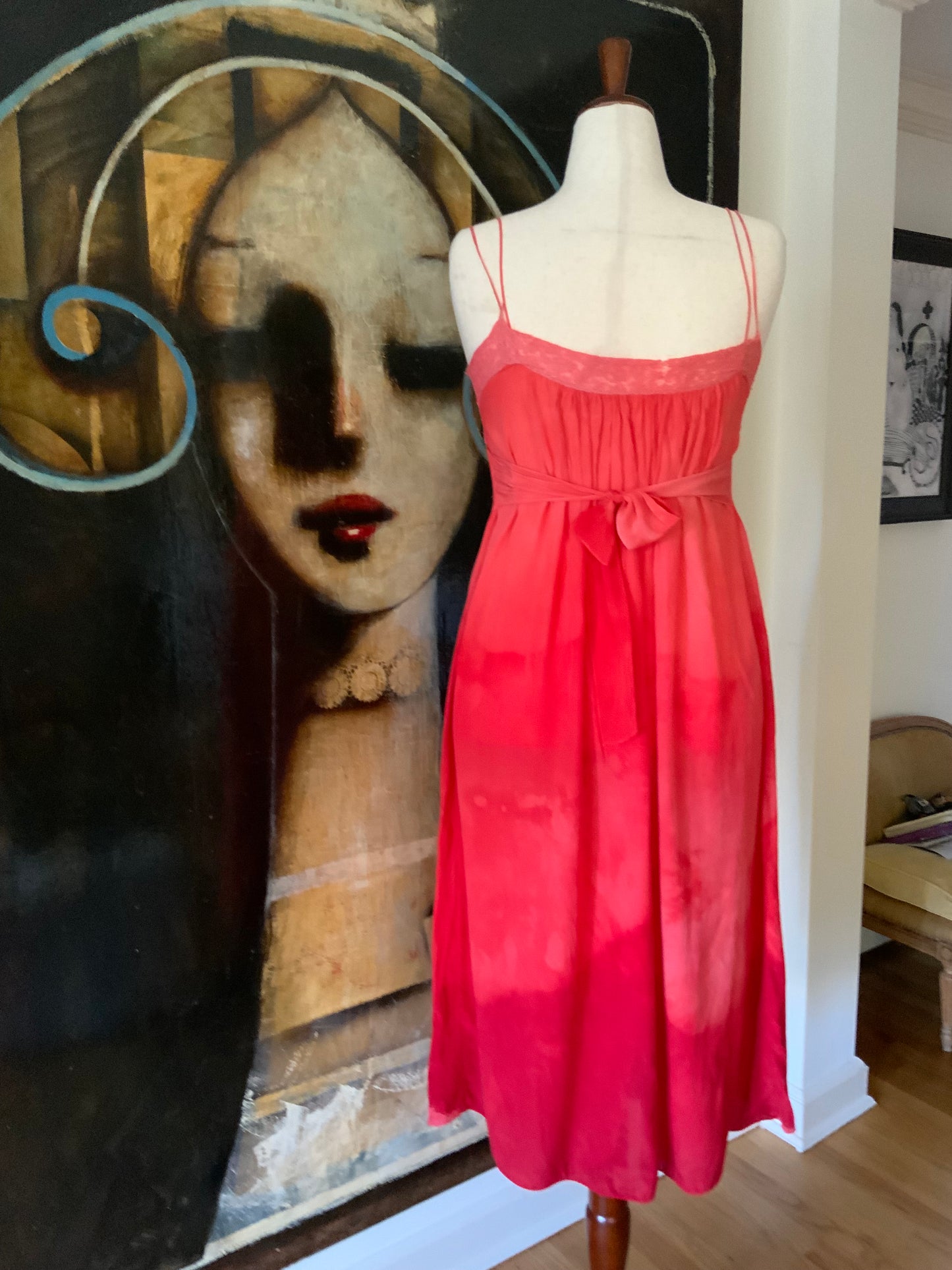 Hand Dyed Silk Dress - 50s