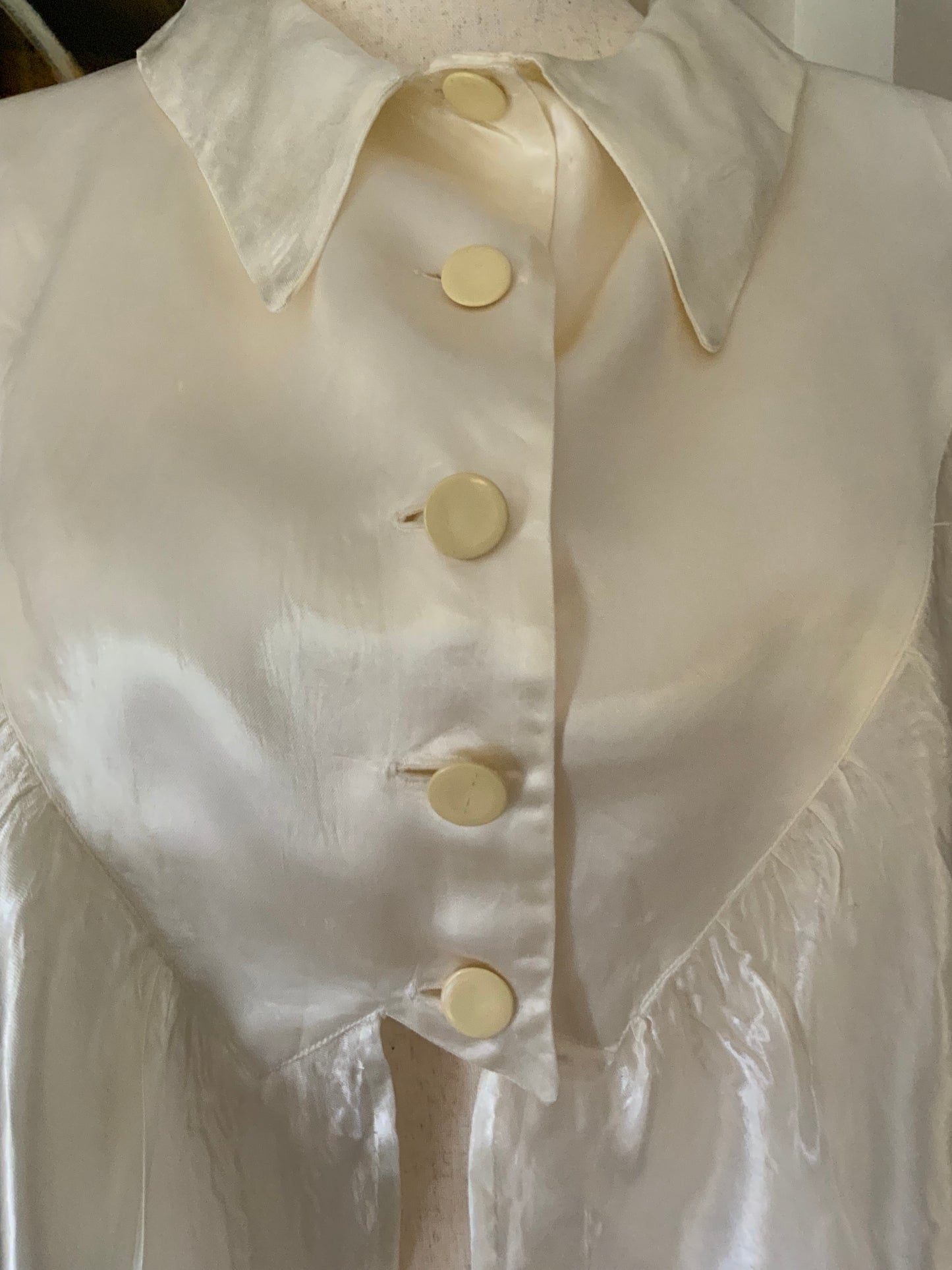 White Satin Cape - 30s