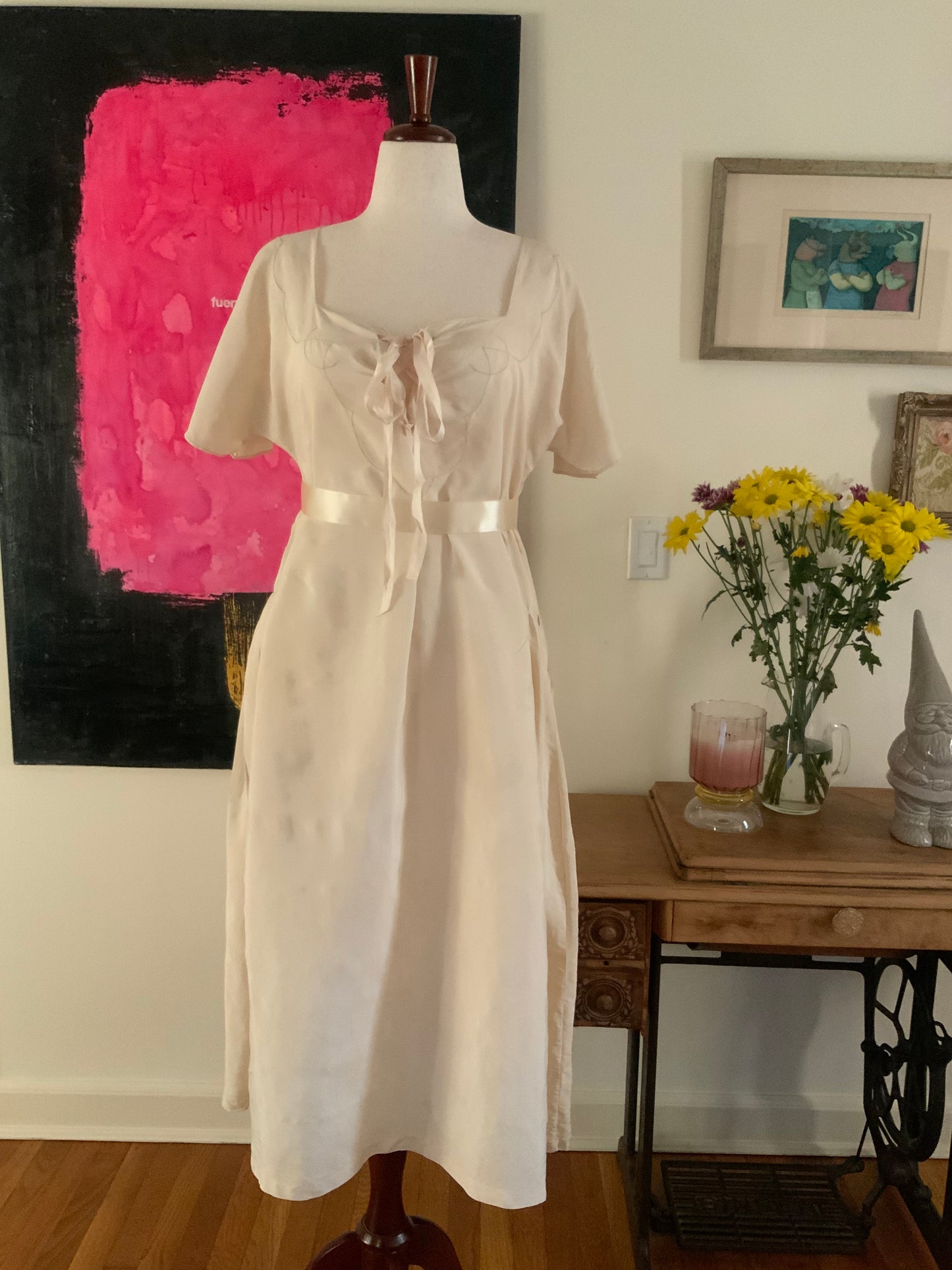 Silk Nightgown / Dress - 20s