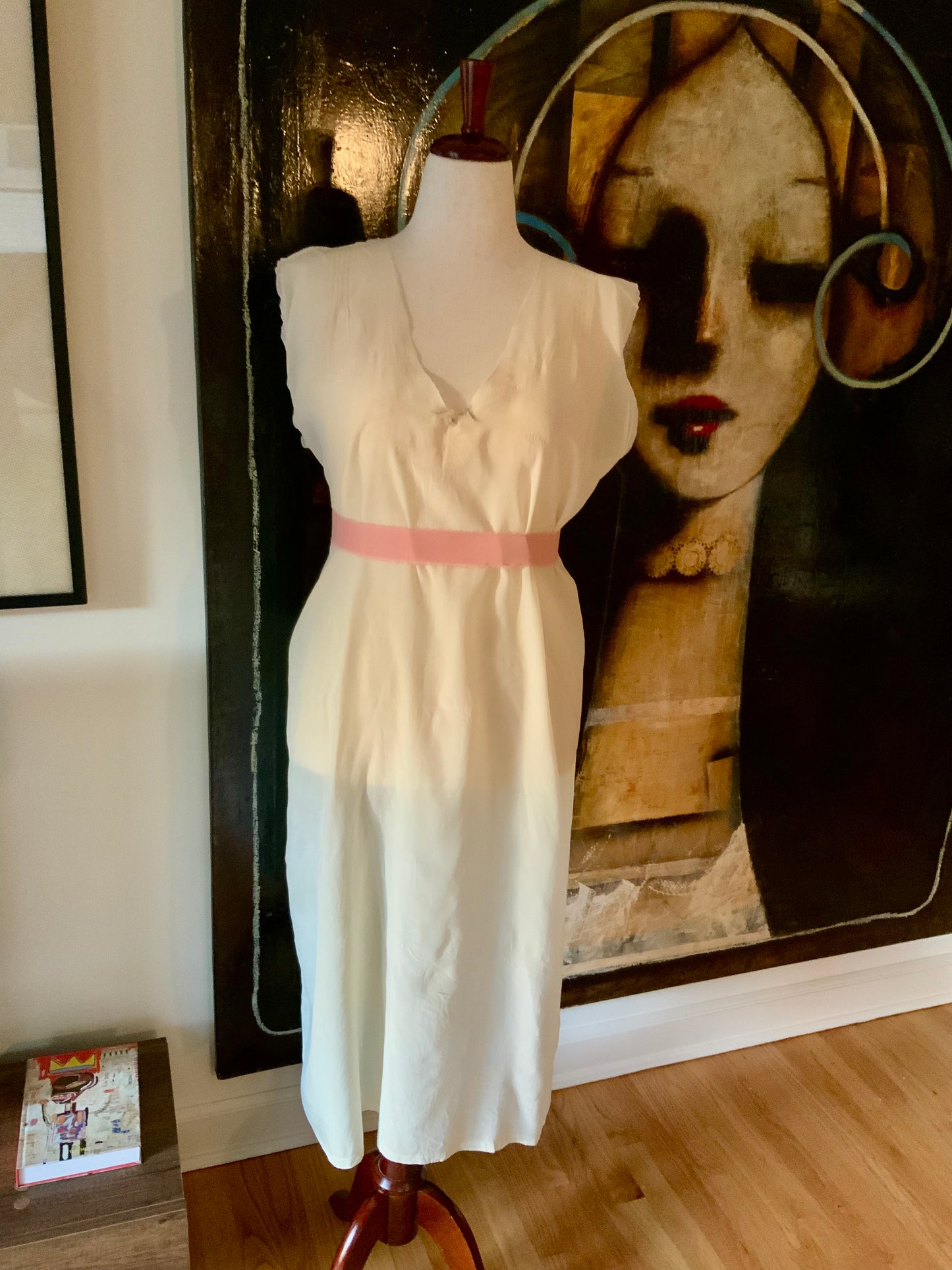 Pure Silk Nightgown - Embroidered - 20s