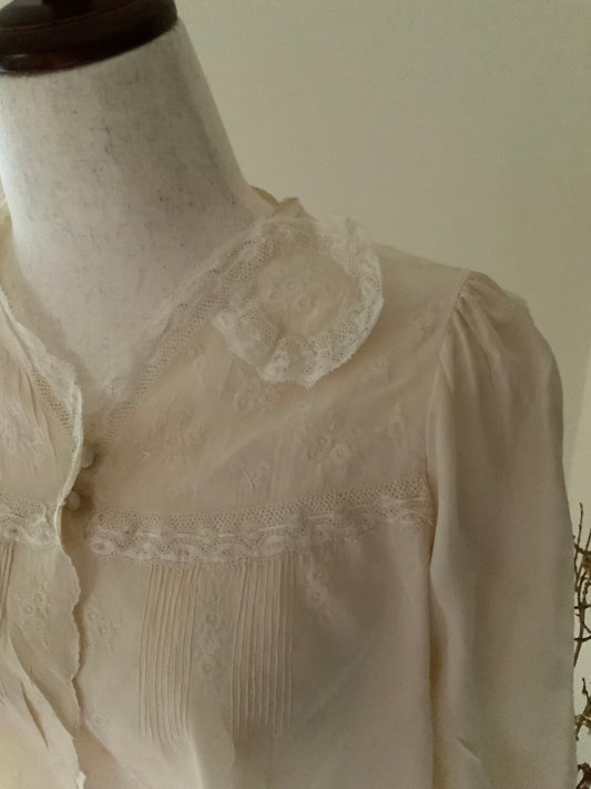 Silk Bed Jacket - Embellished - 20s