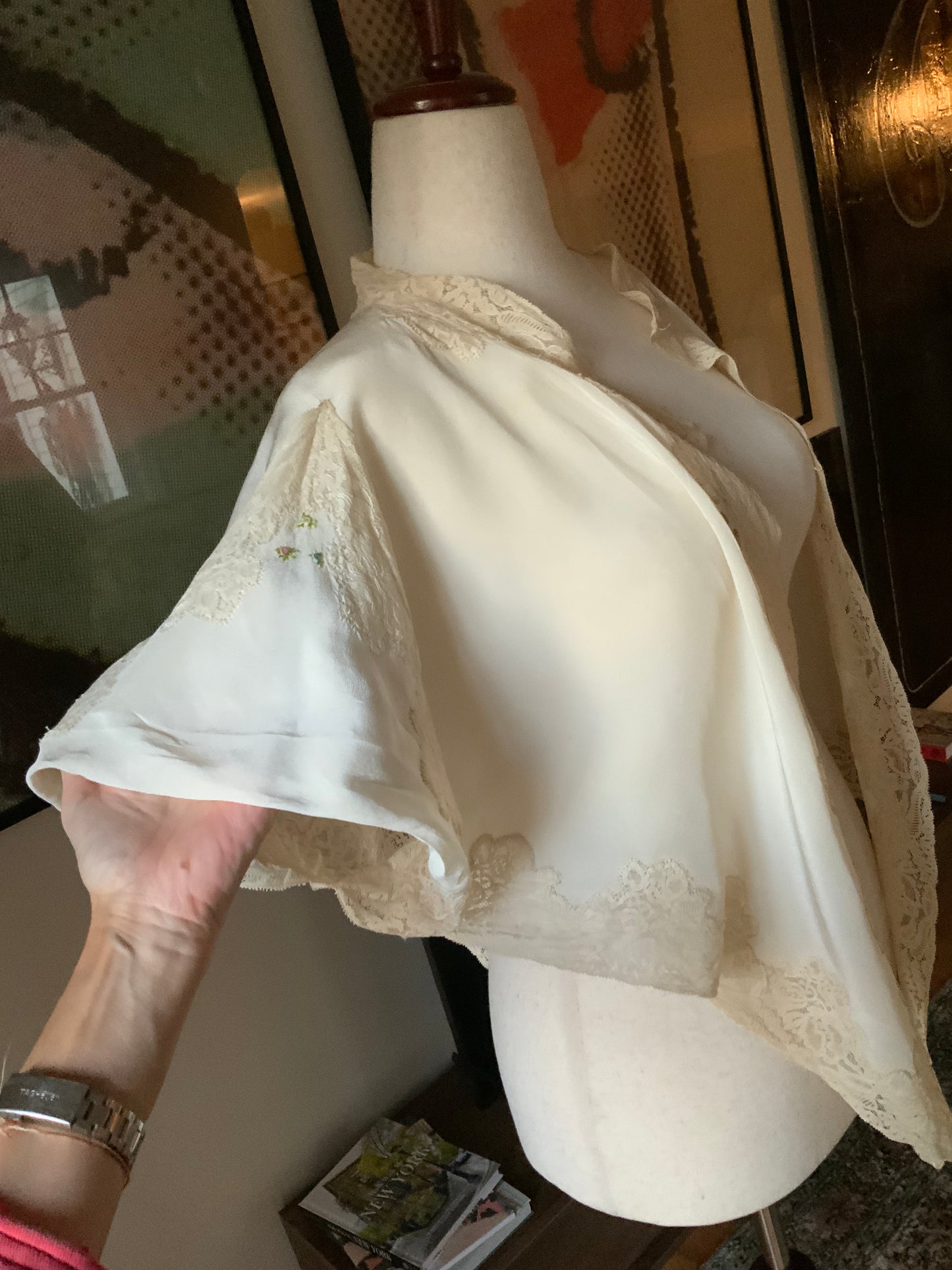 Pure Silk Bed Jacket - Rare - 20s