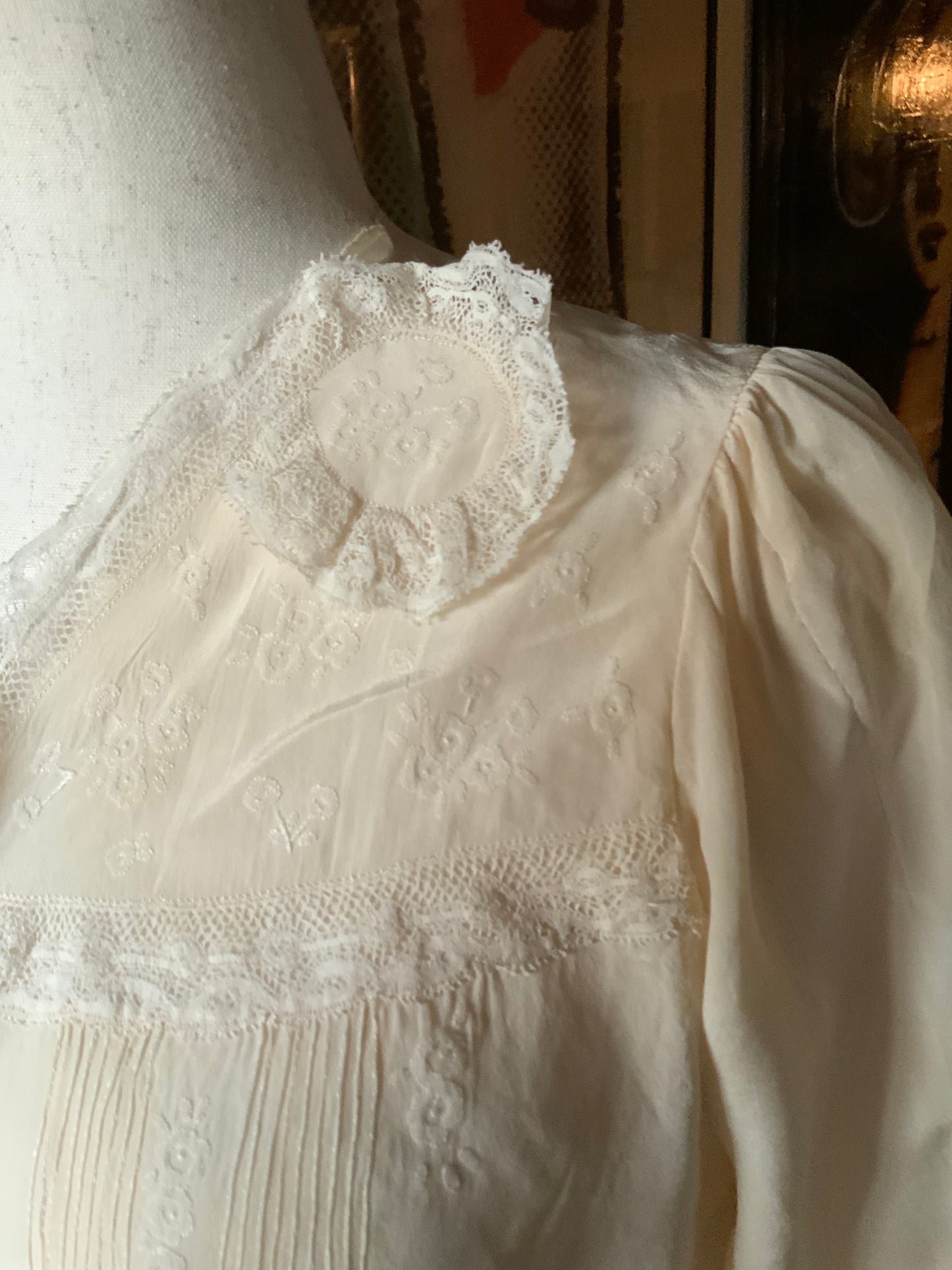 Silk Bed Jacket - Embellished - 20s