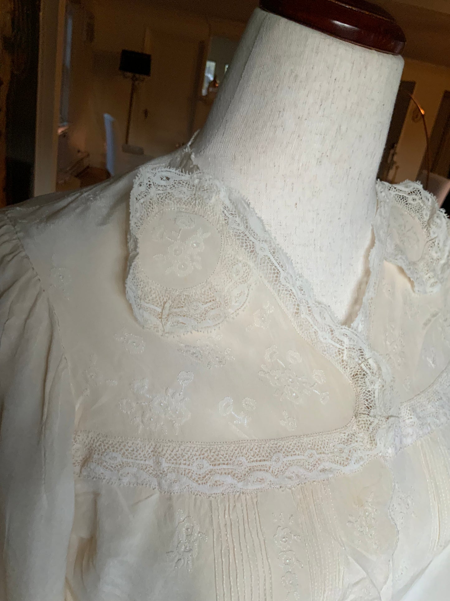 Silk Bed Jacket - Embellished - 20s