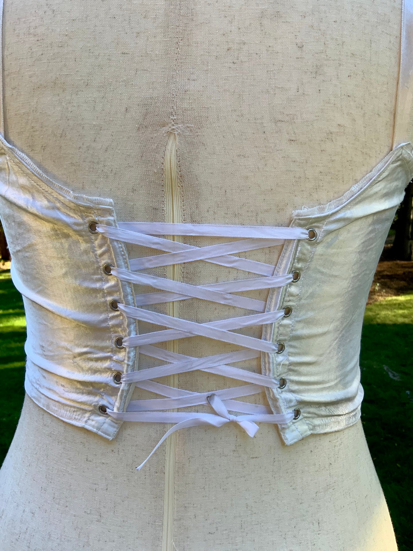 Satin Longline Bra - 50s Bullet Bra - Vintage Bustier - 50s - 50BP