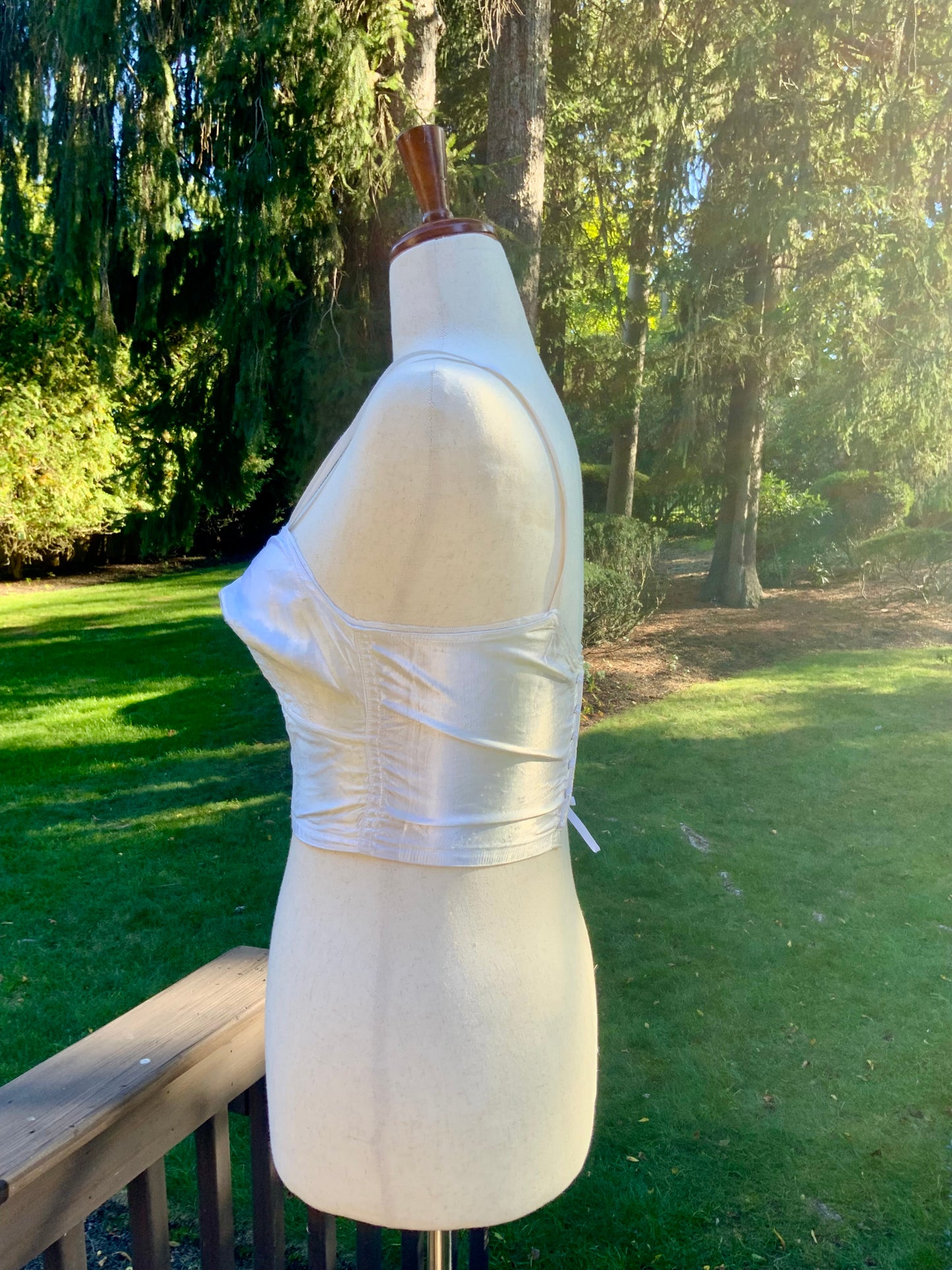 Satin Longline Bra - 50s Bullet Bra - Vintage Bustier - 50s - 50BP
