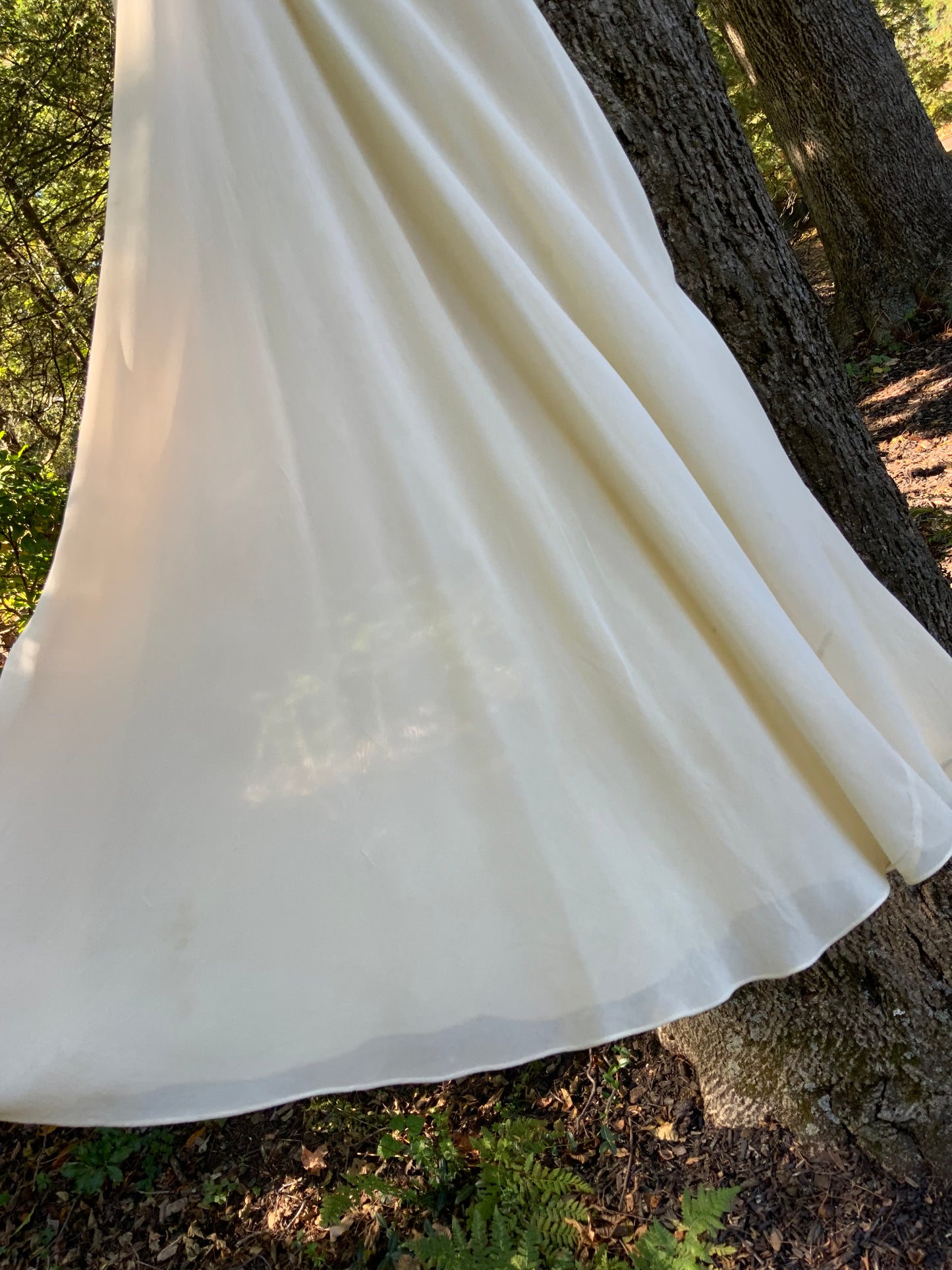 Silk Nightgown - Black Lace Embelishment - 30s - 30AO