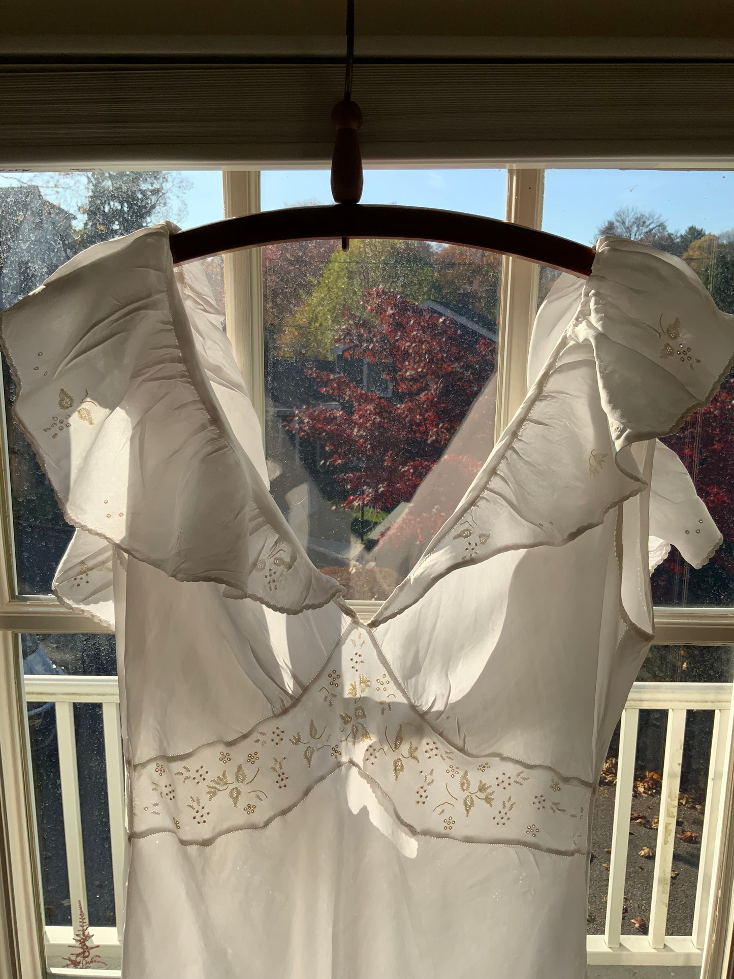 Satin Bridal Nightgown - 40s