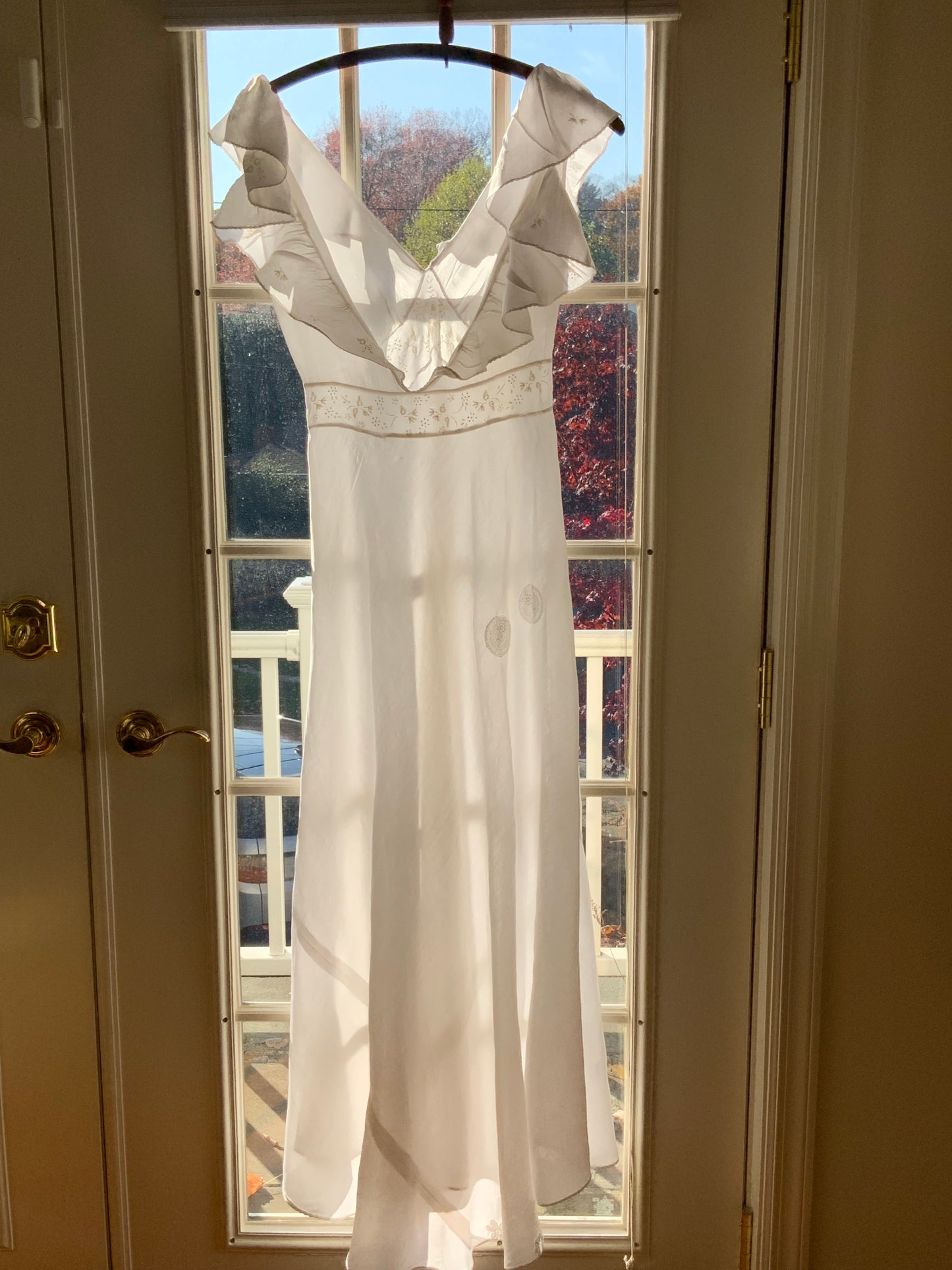 Satin Bridal Nightgown - 40s