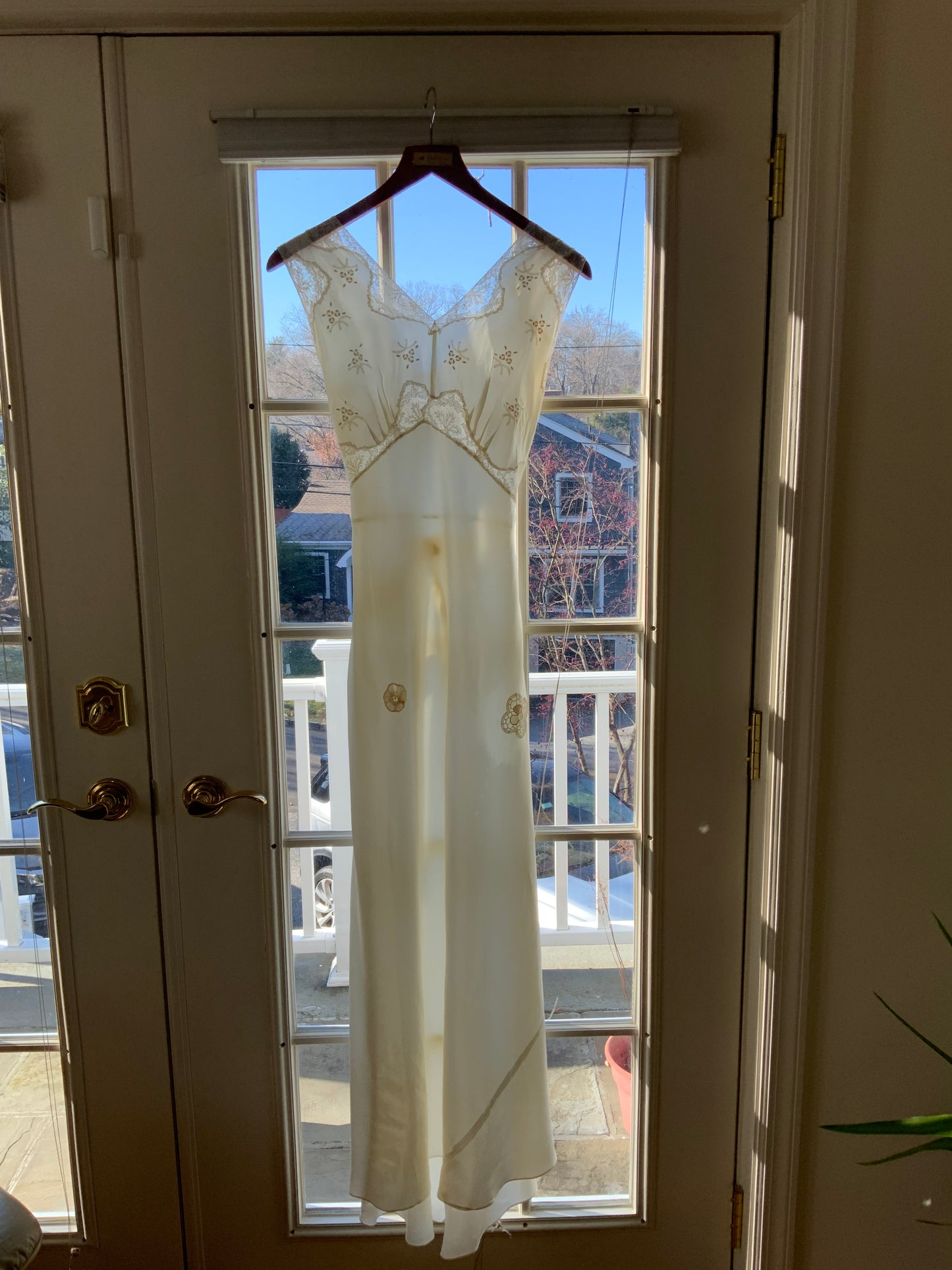 Satin Bridal Nightgown - 50s