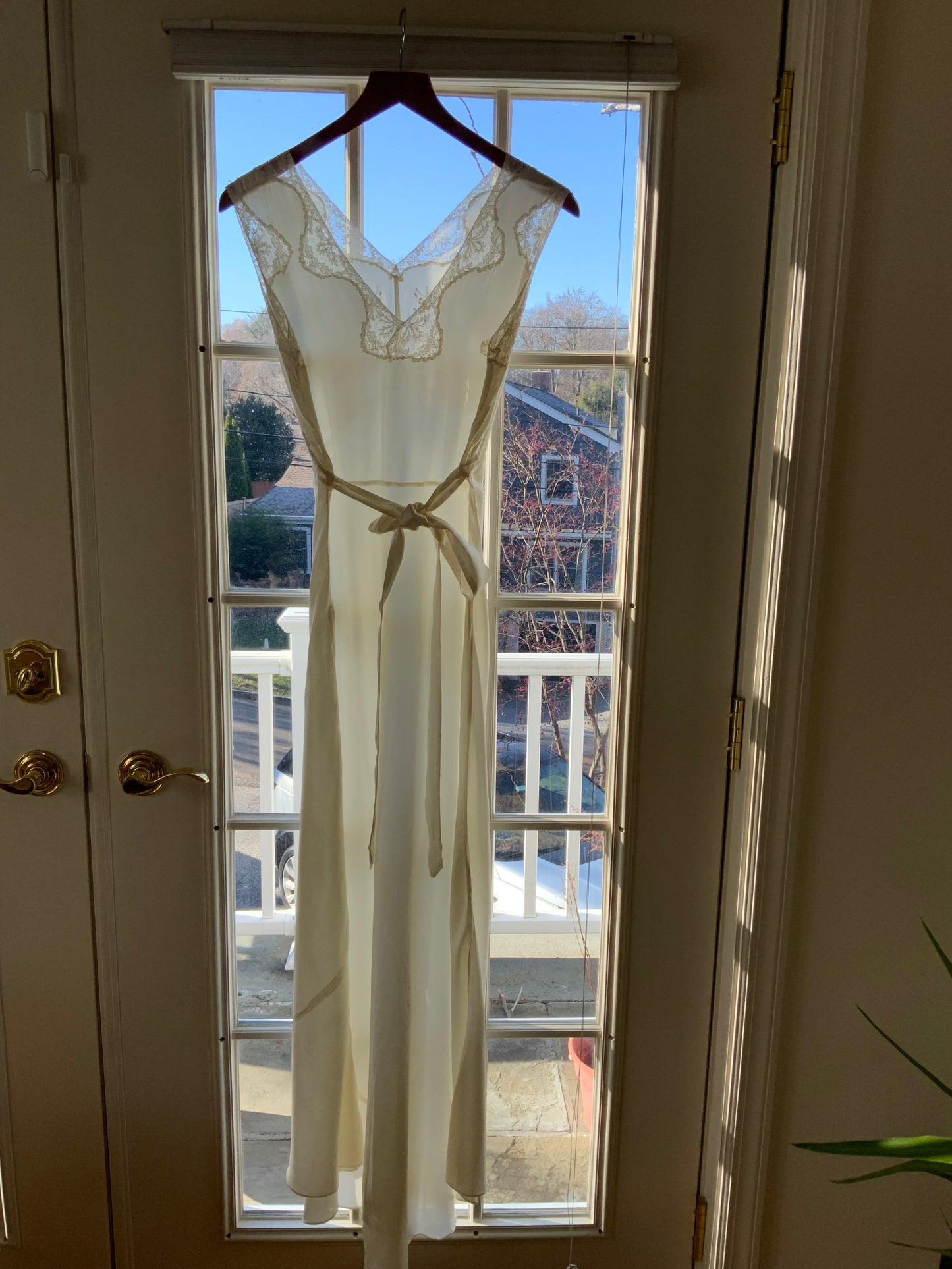 Satin Bridal Nightgown - 50s