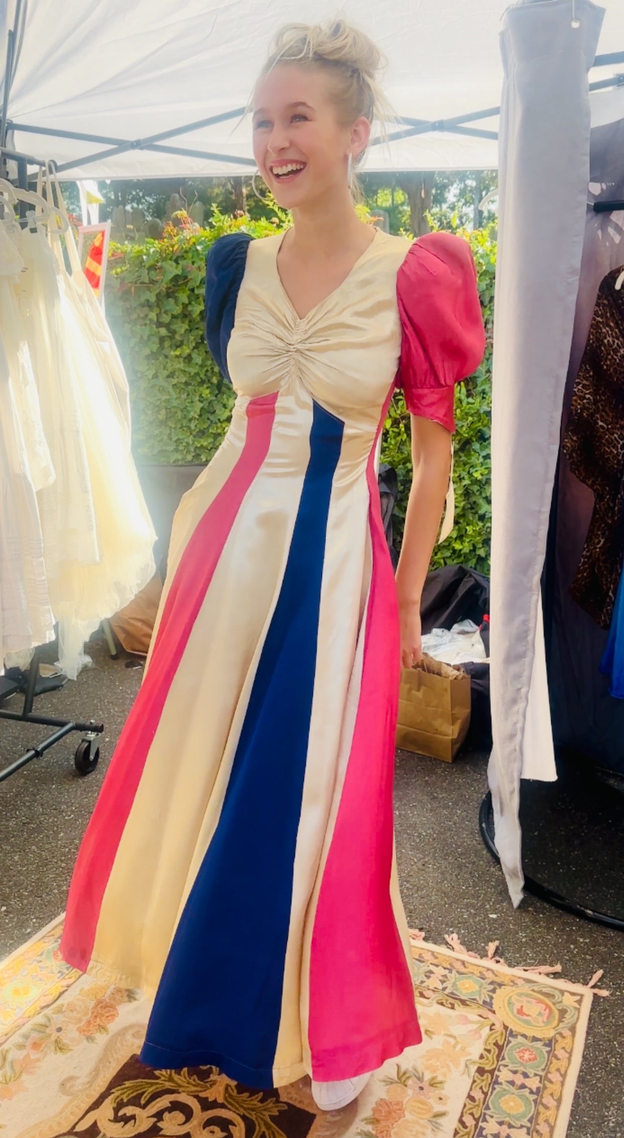 RARE Satin Evening Dress - 30s Early 40s - 30AG