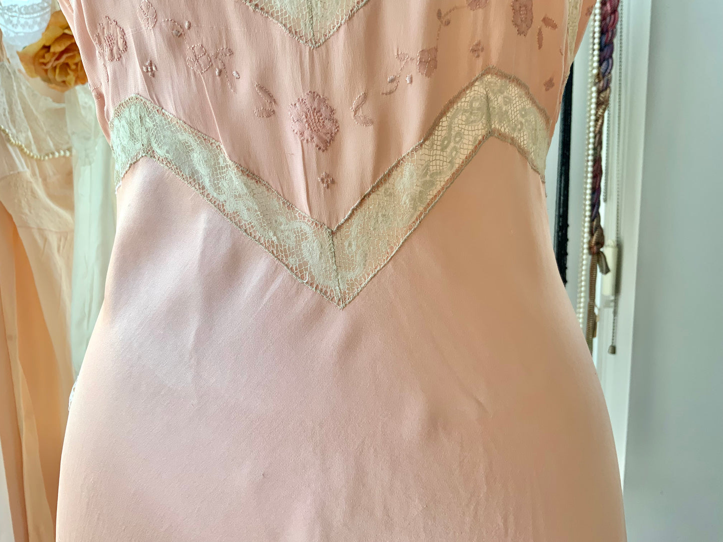 Silk Lace Nightgown - 20s