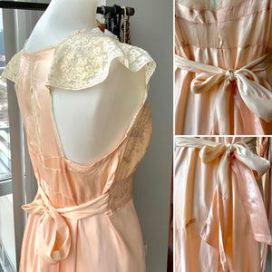 Silk Lace Nightgown - 30s