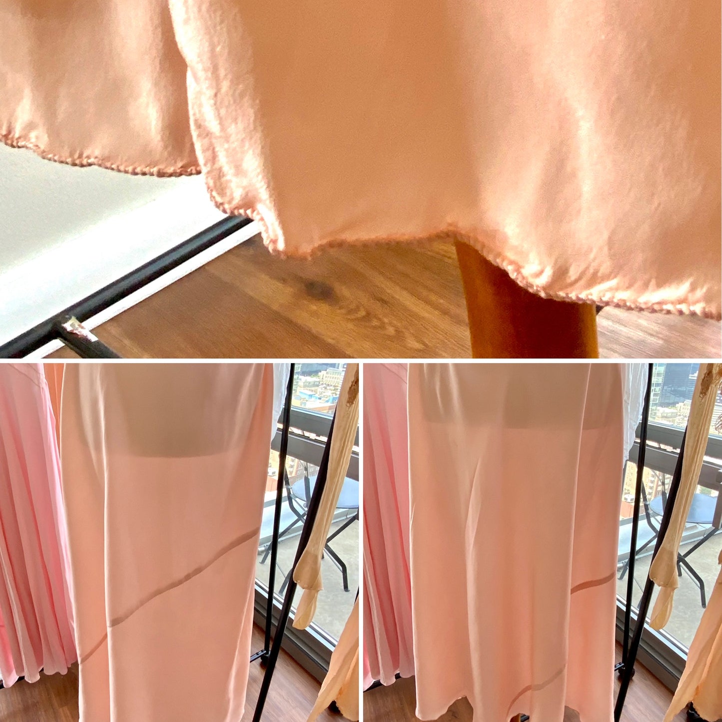 Silk Lace Pink Nightgown - 50s