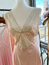Silk Lace Pink Nightgown - 50s