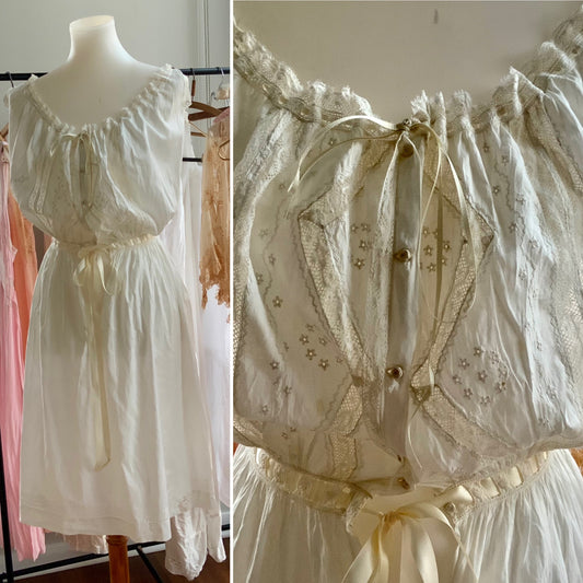 Edwardianisches Mädchenkleid, verziert – 1919 