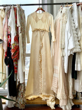 Silk Long Sleeve Wedding Dress - 40s
