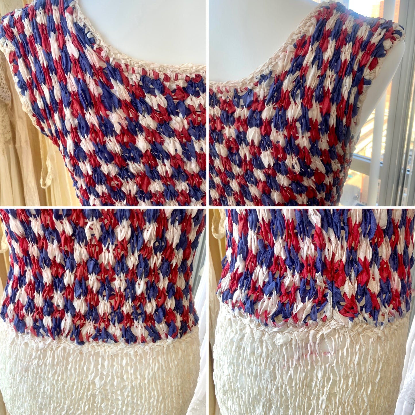 Silk Ribbon Knitted Dress - 40s