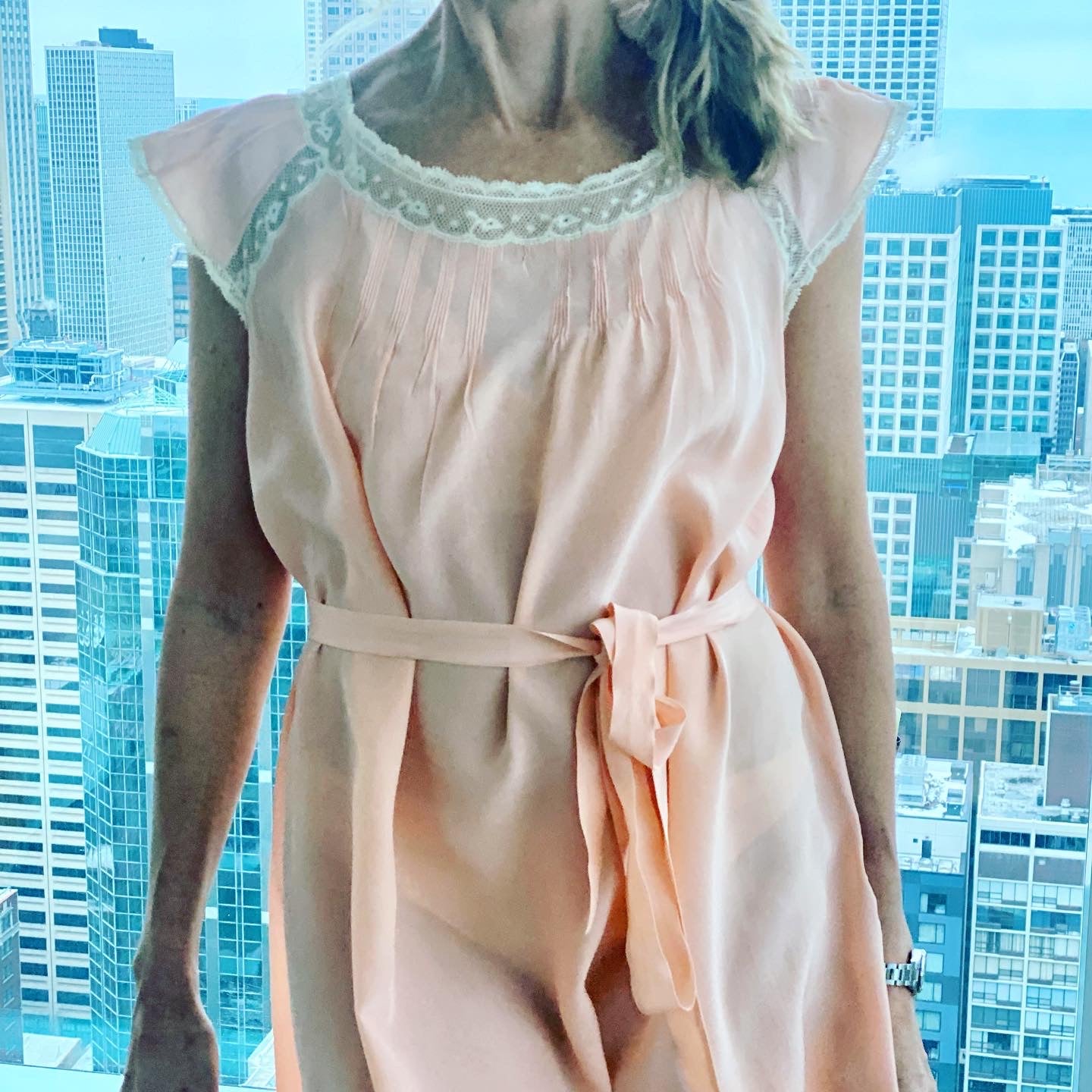 Silk Nightgown - 20s - LuluBoopVintage