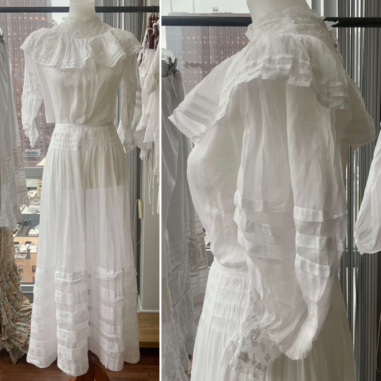 Edwardian Skirt and Blouse Prairie Set - 1900